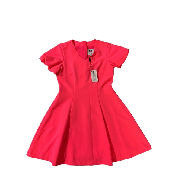 Milly Minis Dress Girls 7/8 Pink Short Sleeve Fit Flare Party New With Tags - Picture 1 of 5